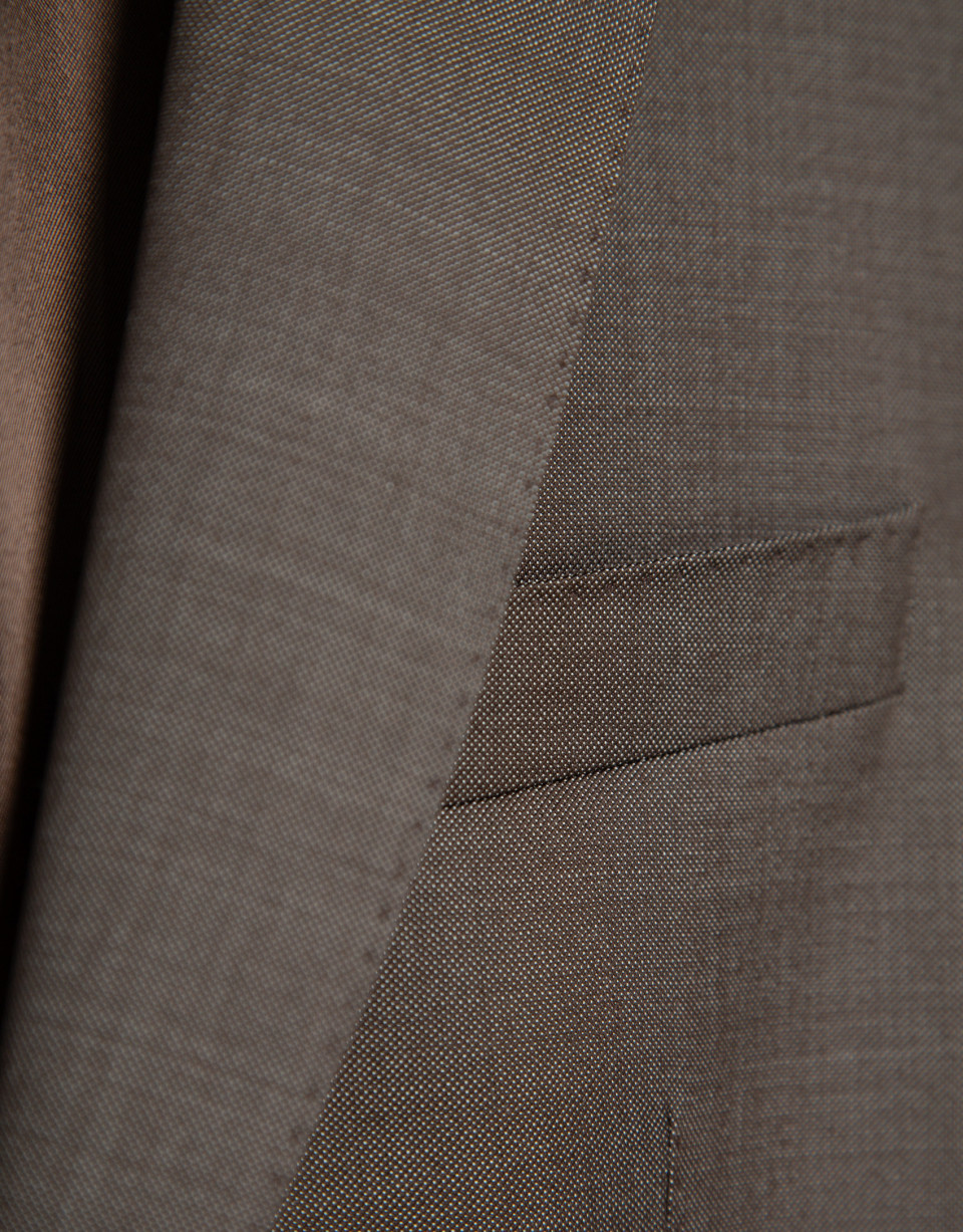 Traje half canvas slim fit liso marrón | Roberto Verino