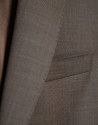 Brown plain slim fit half canvas suit - Hombre | Roberto Verino