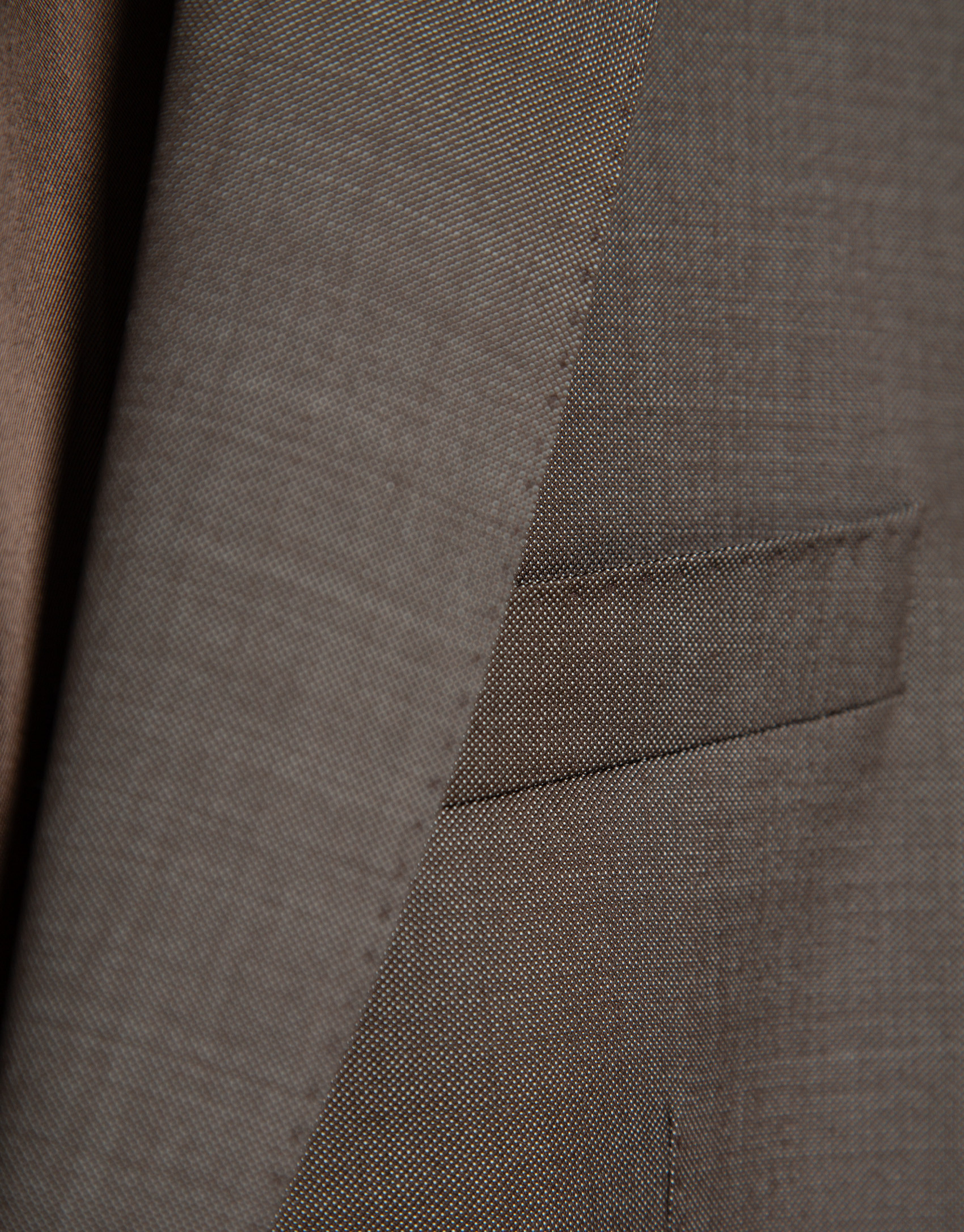 Brown plain slim fit half canvas suit - Hombre | Roberto Verino