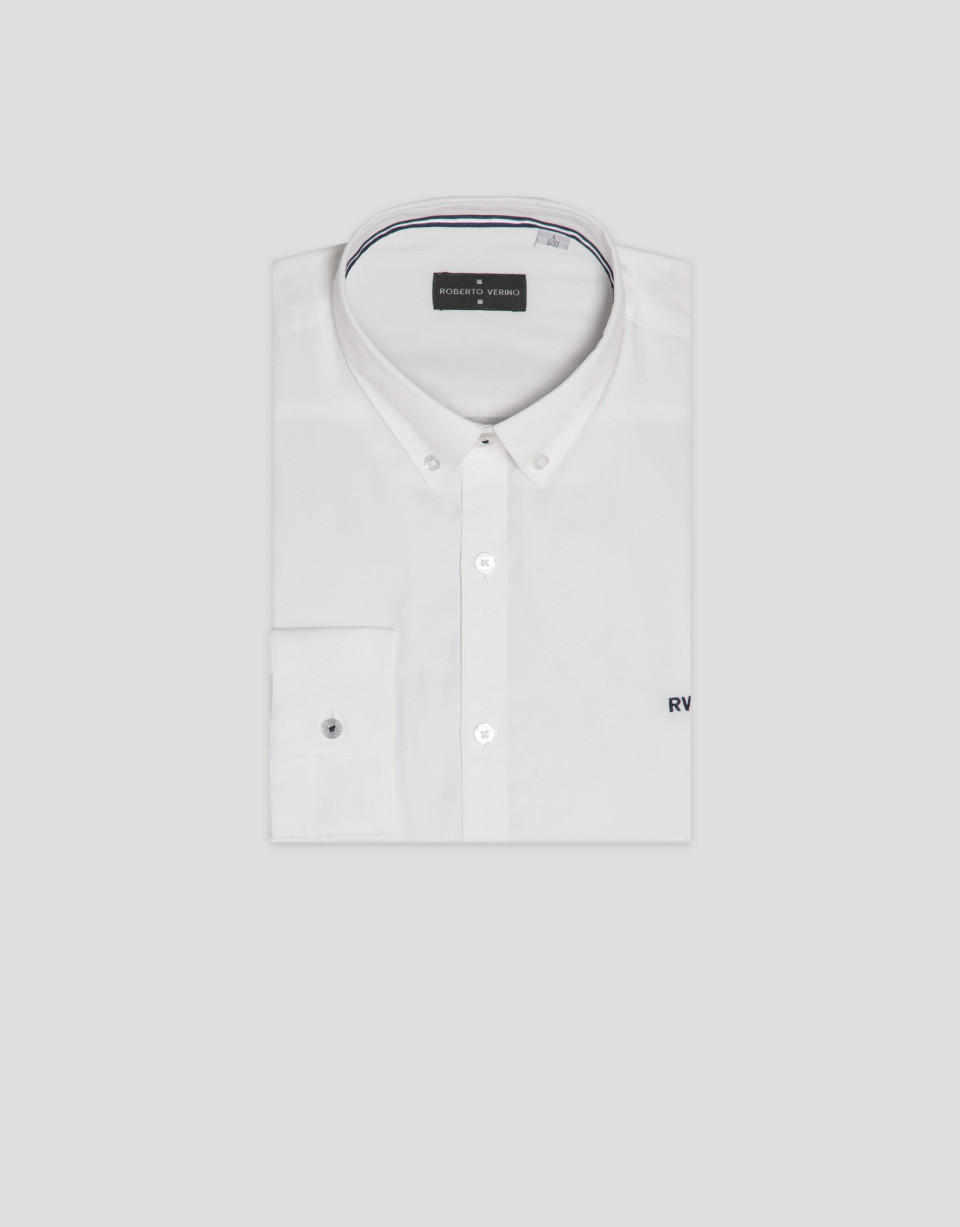 Camisa sport regular Oxford blanco - Hombre | Roberto Verino
