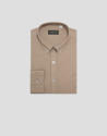 Camisa sport regular tintada camel - Hombre | Roberto Verino