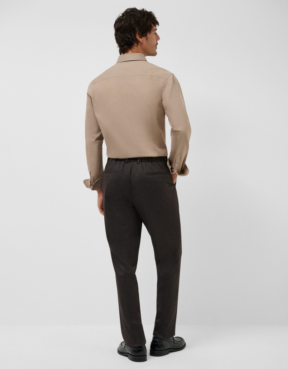 Camisa sport regular tintada camel - Hombre | Roberto Verino