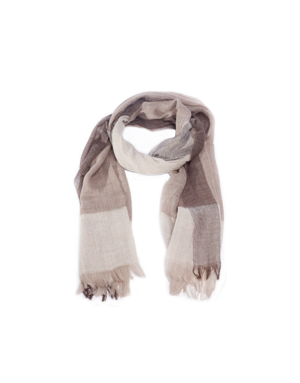 Checked shawl 100% wool