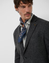 Americana sarga lana gris con coderas - Hombre | Roberto Verino