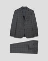 Traje half canvas slim fit cuadros grises | Roberto Verino