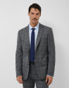Traje half canvas slim fit cuadros grises | Roberto Verino