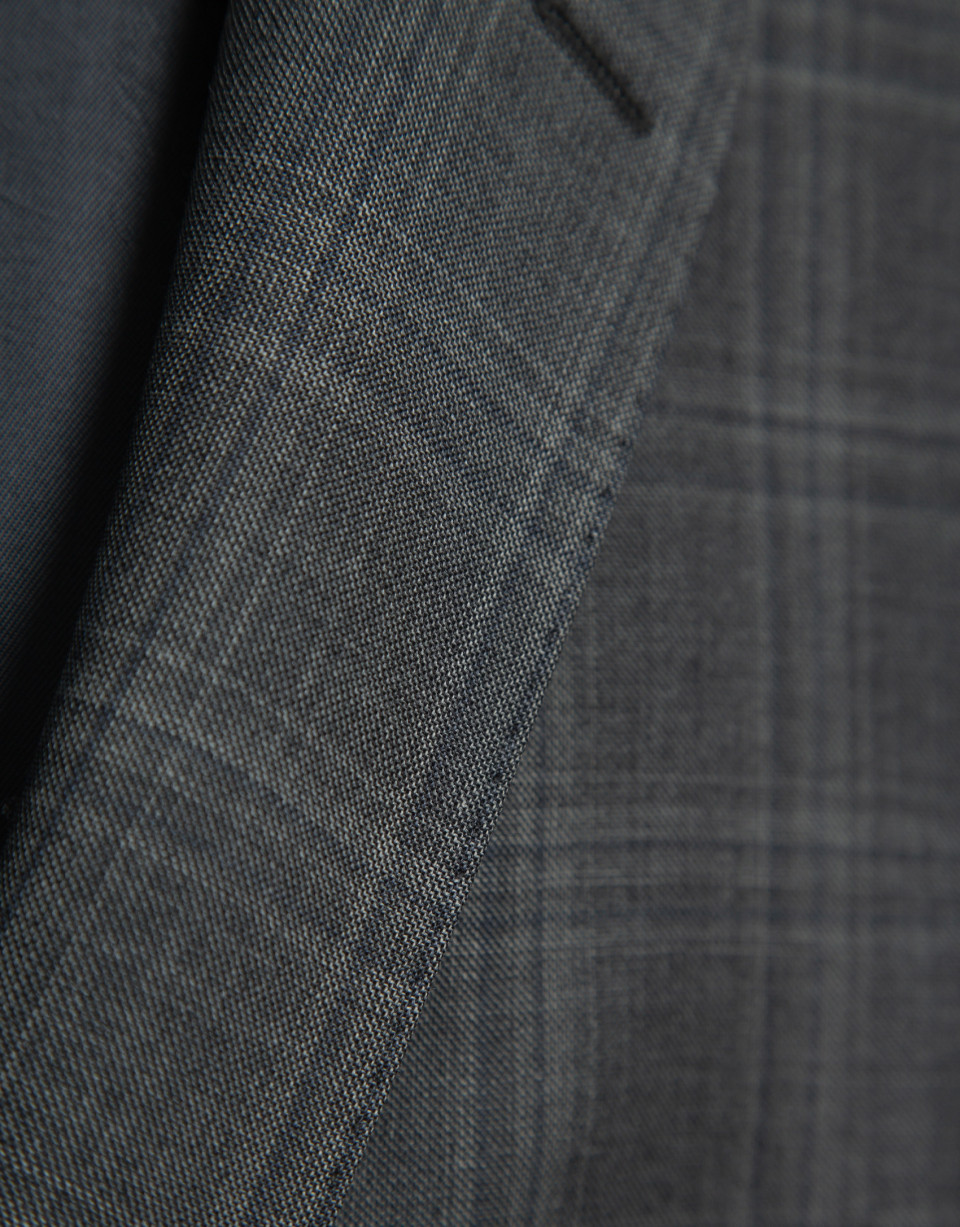 Traje half canvas slim fit cuadros grises | Roberto Verino