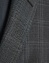 Half canvas slim fit gray check suit - Hombre | Roberto Verino