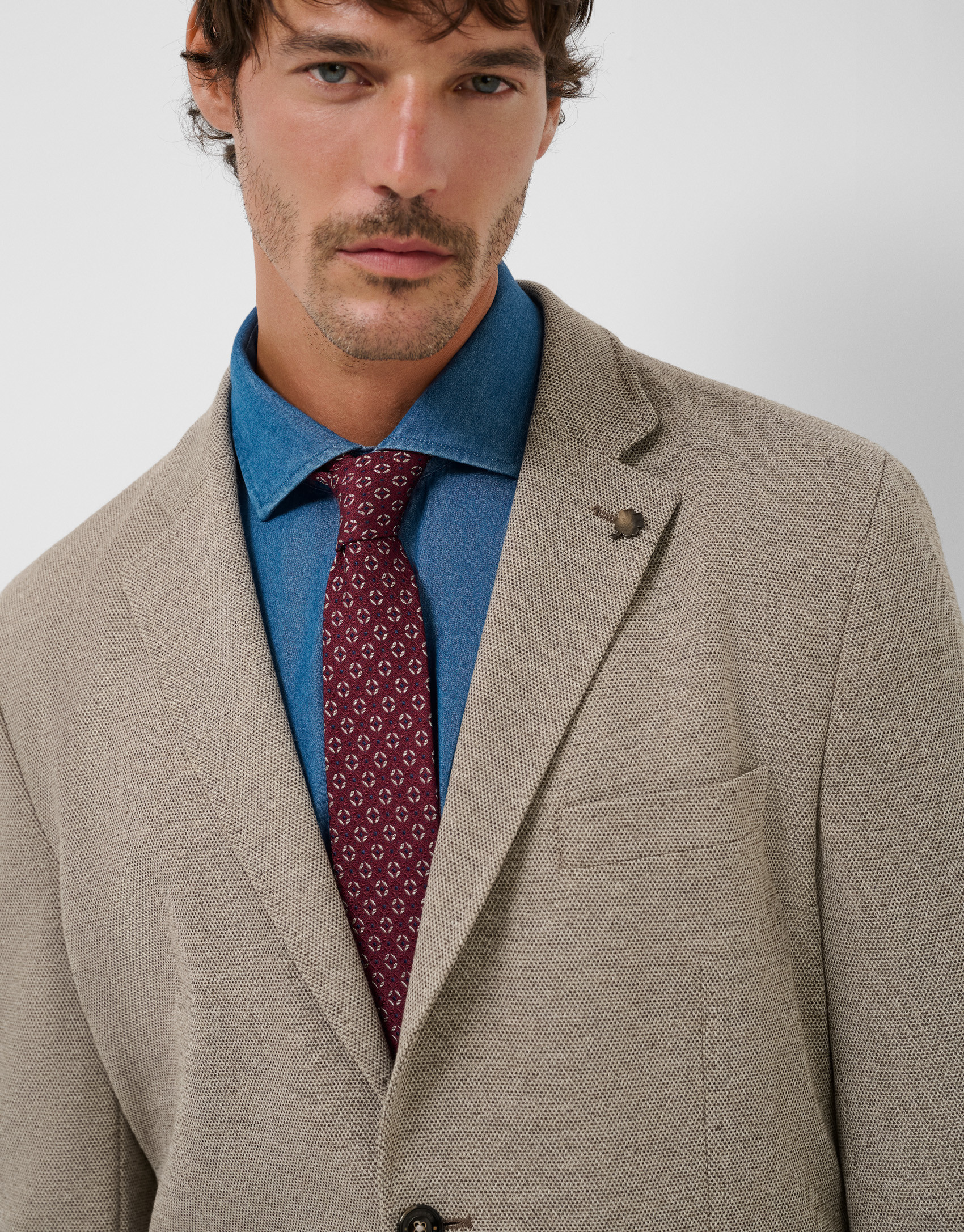 Americana confort estructura camel - Hombre | Roberto Verino