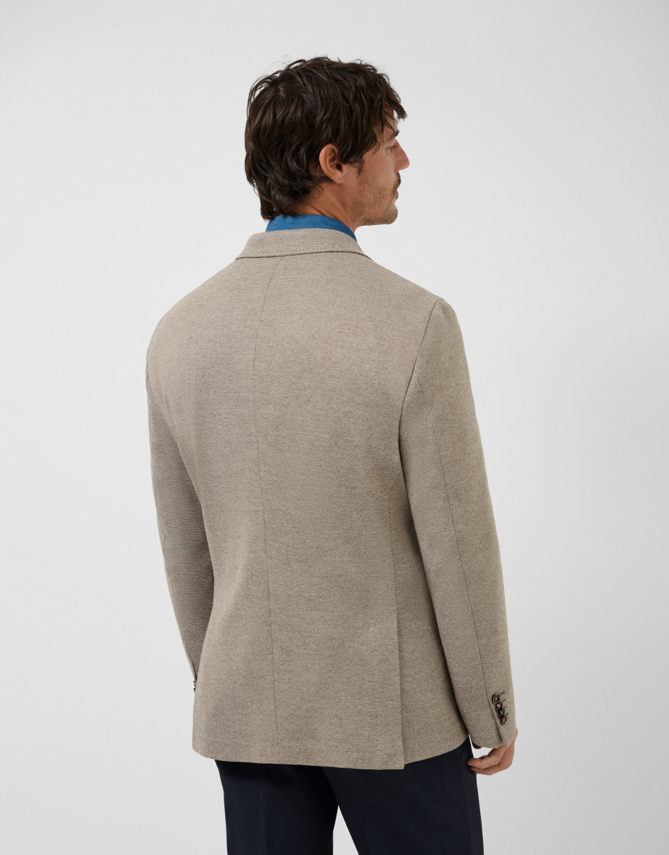 Camel structured comfort jacket - Hombre | Roberto Verino