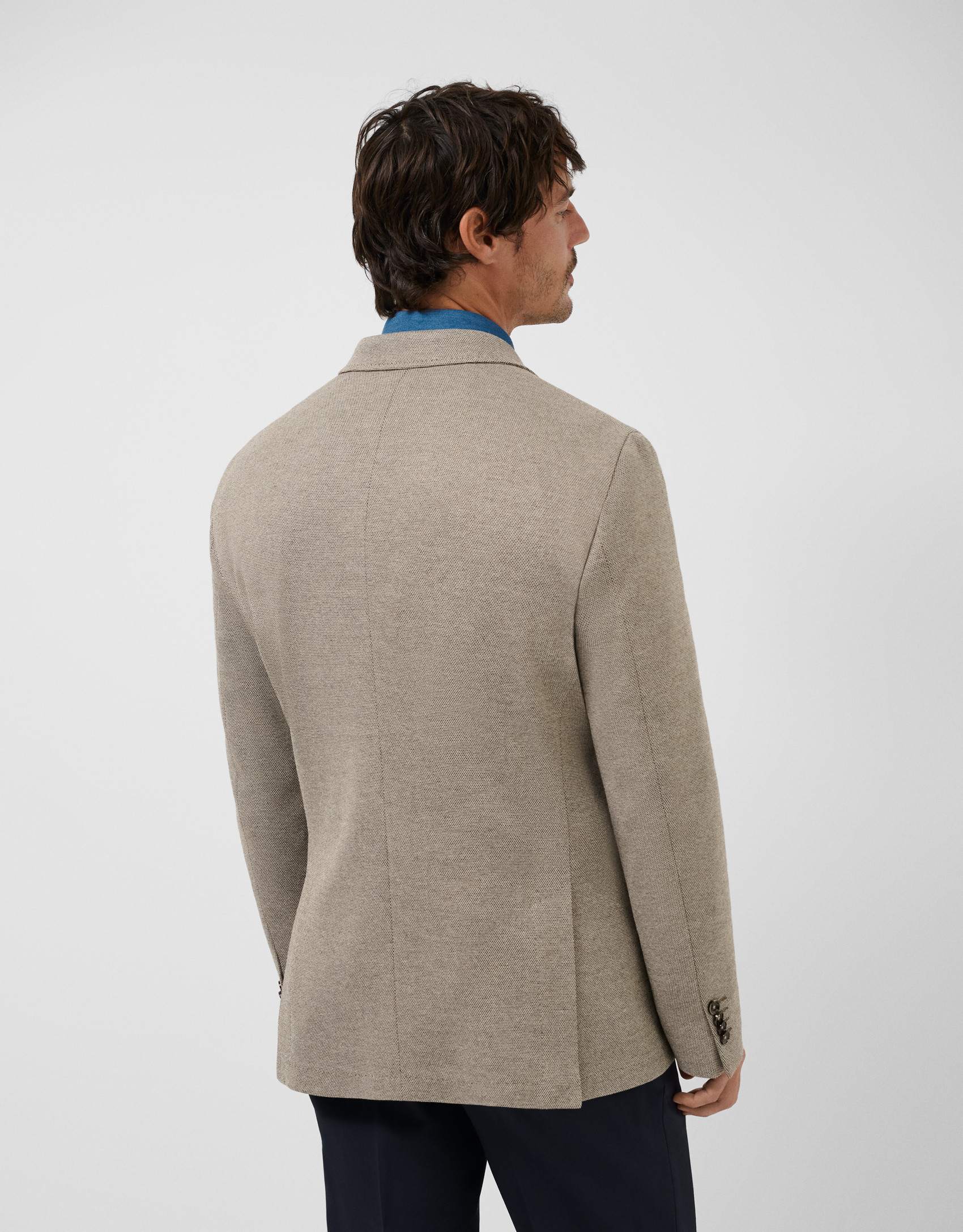 Camel structured comfort jacket - Hombre | Roberto Verino