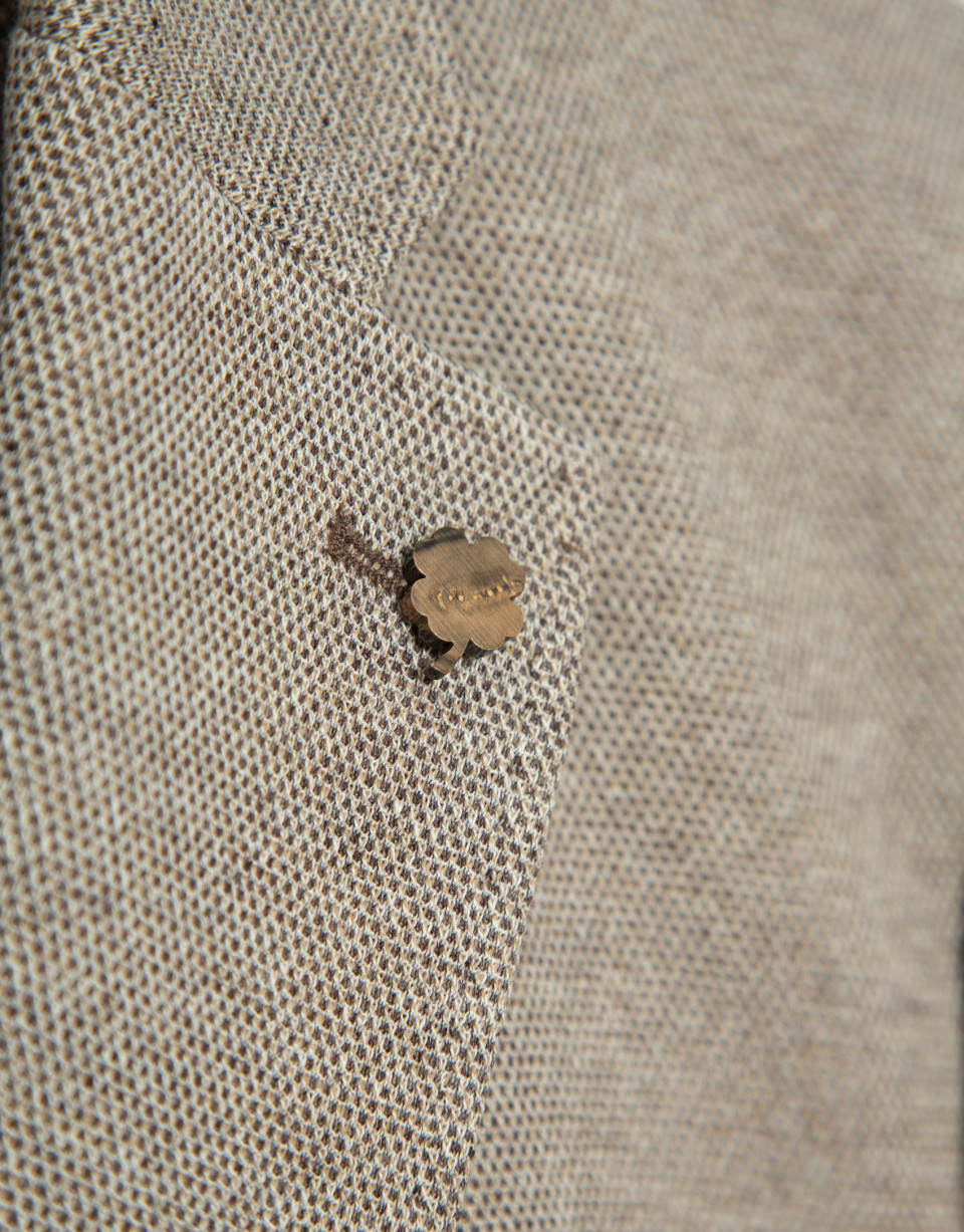 Camel structured comfort jacket - Hombre | Roberto Verino