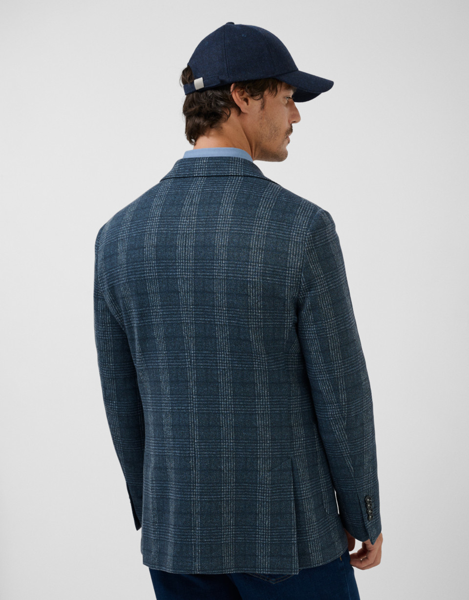 Blue checked blazer - Hombre - AW2026 | Roberto Verino