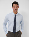 Camisa vestir microfantasía celeste - Hombre | Roberto Verino