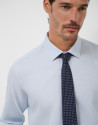 Light blue microfantasy dress shirt - Hombre | Roberto Verino