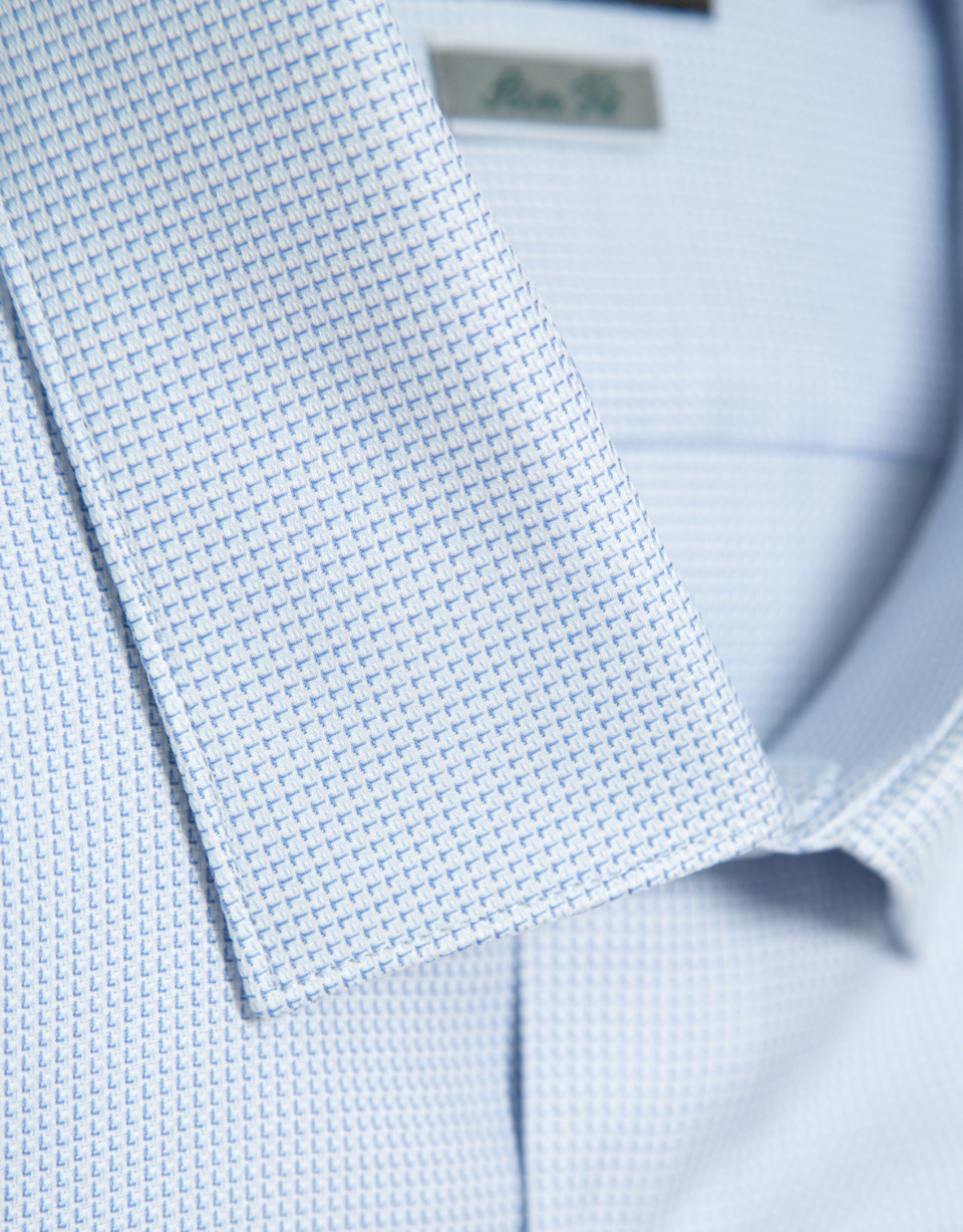Camisa vestir microfantasía celeste - Hombre | Roberto Verino