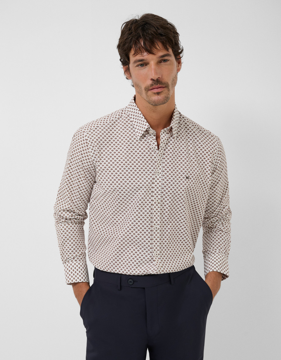 Camisa sport regular fit estampado ... | Roberto Verino