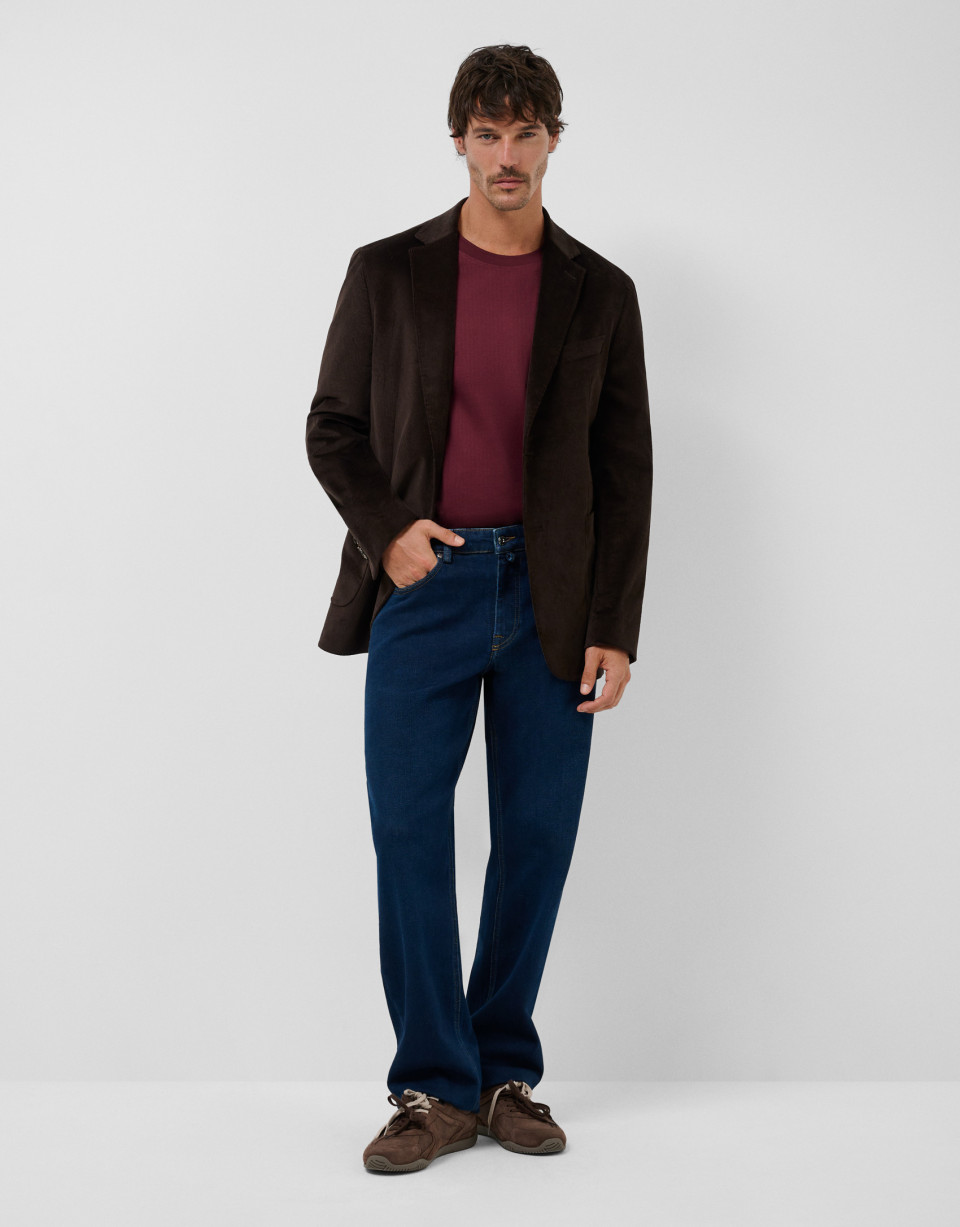 Brown corduroy blazer - Hombre - AW2026 | Roberto Verino
