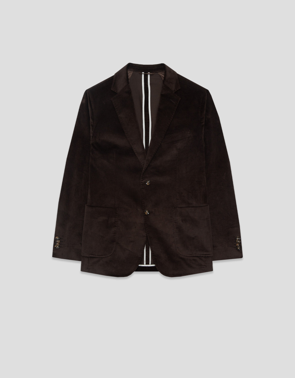 Brown corduroy blazer - Hombre - AW2026 | Roberto Verino
