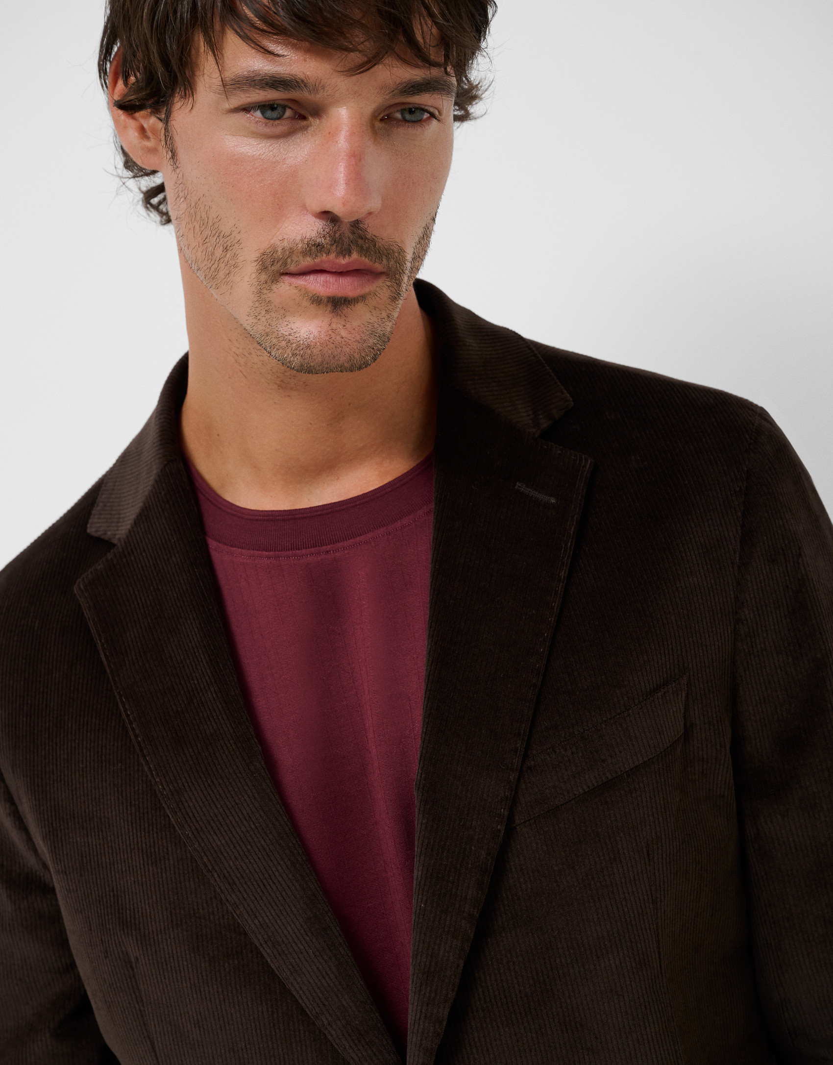 Brown corduroy blazer - Hombre - AW2026 | Roberto Verino