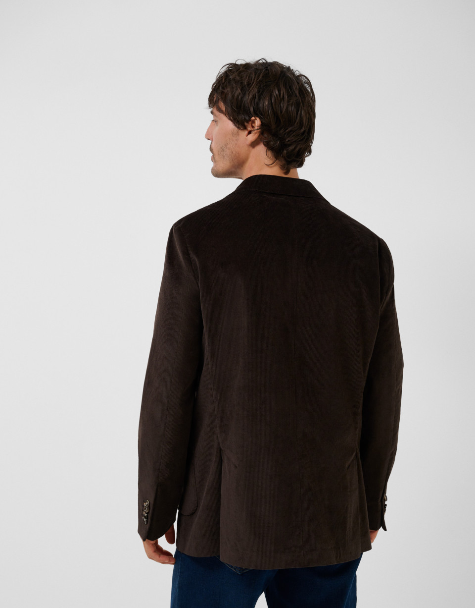Brown corduroy blazer - Hombre - AW2026 | Roberto Verino