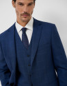 Traje half canvas slim fit cuadro azul perfil... | Roberto Verino