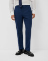 Half canvas slim fit blue check suit with ... | Roberto Verino