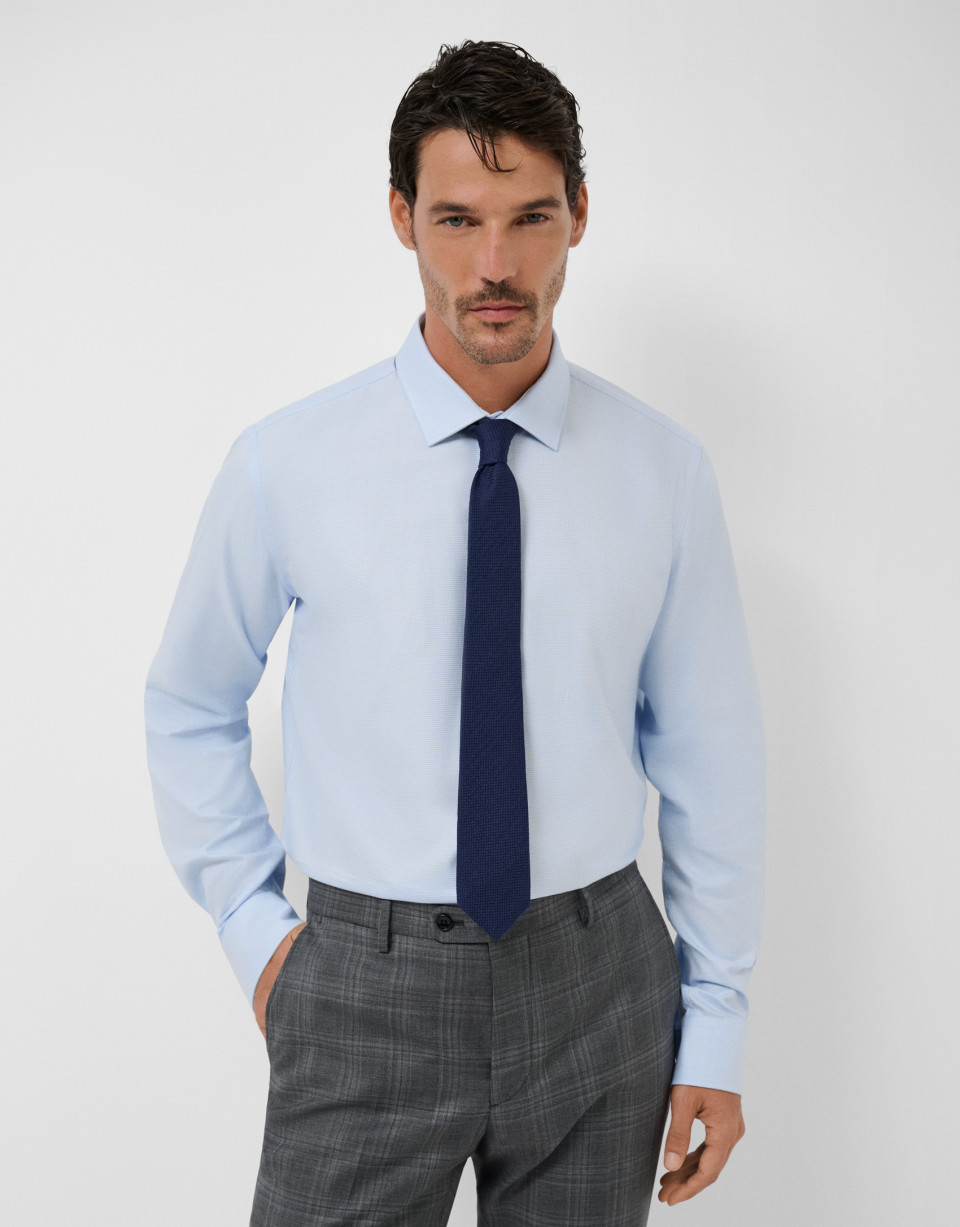 Camisa vestir microfantasía pata de gallo ... | Roberto Verino