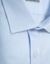 Light blue houndstooth microfantasy dress shirt | Roberto Verino