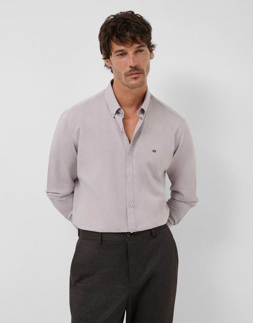 Camisa sport regular Oxford cereza - Hombre | Roberto Verino