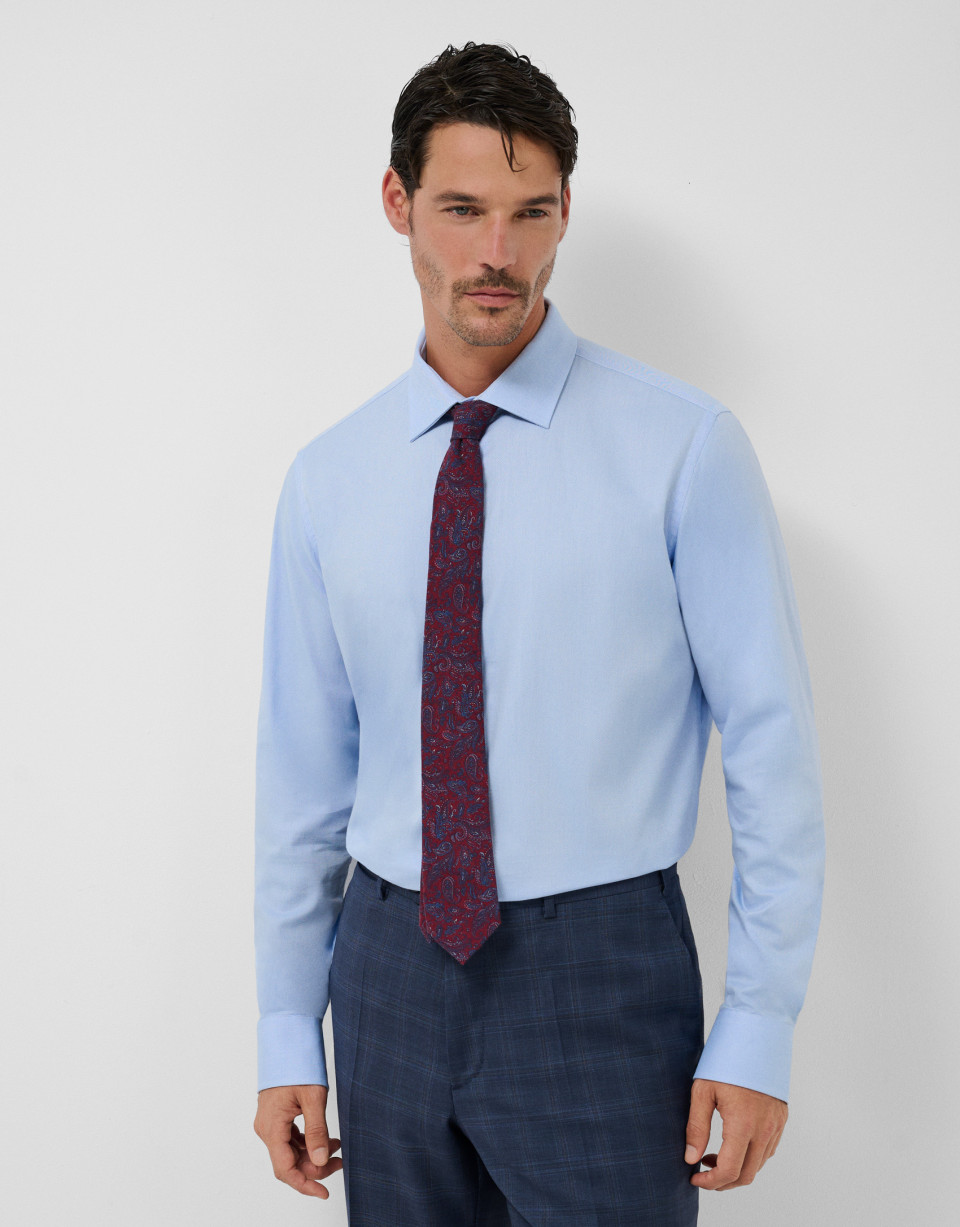 Camisa vestir estructura celeste - Hombre | Roberto Verino