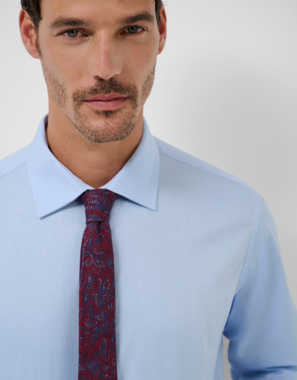 Light blue structured dress shirt - Hombre | Roberto Verino