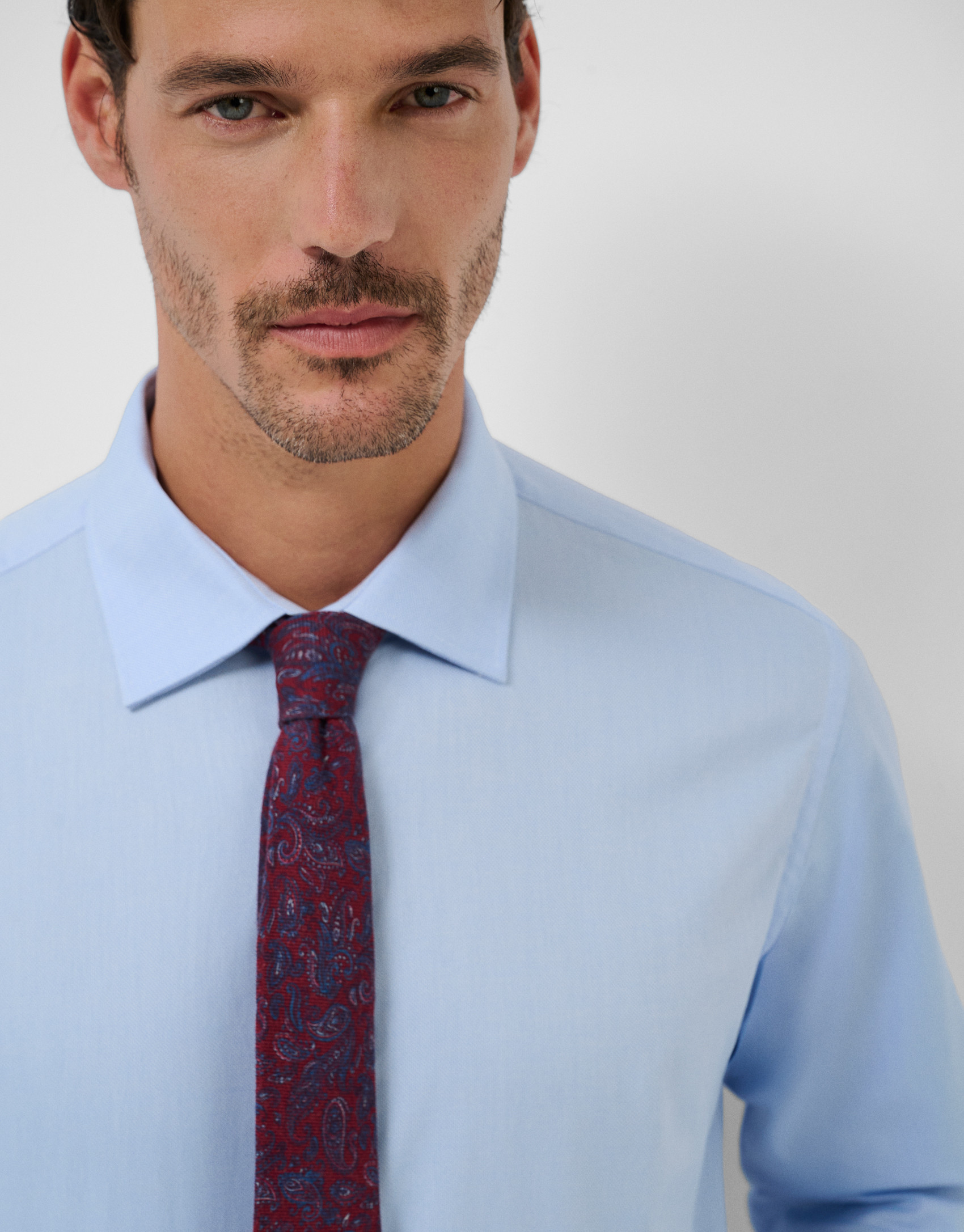 Light blue structured dress shirt - Hombre | Roberto Verino