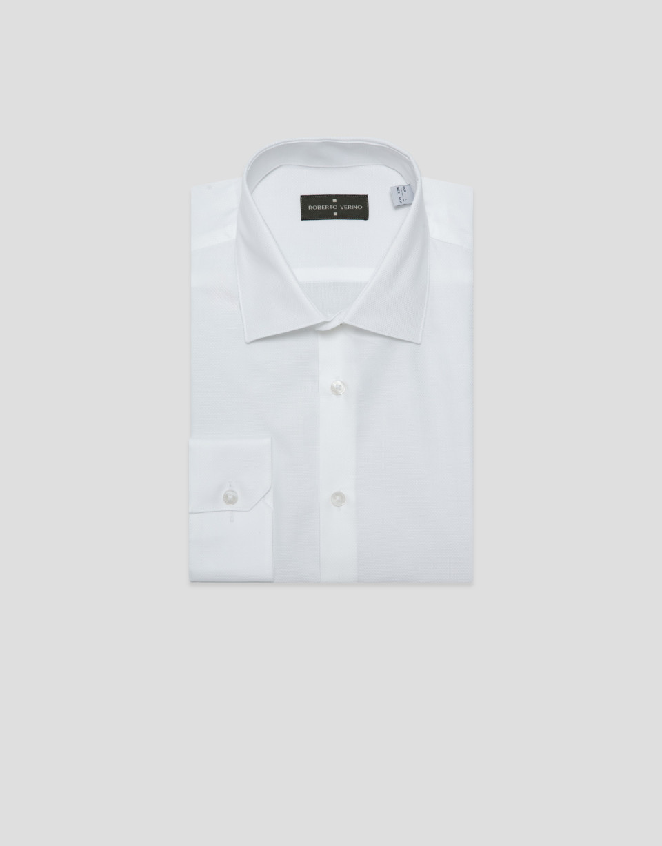 Camisa vestir estructura blanca - Hombre | Roberto Verino