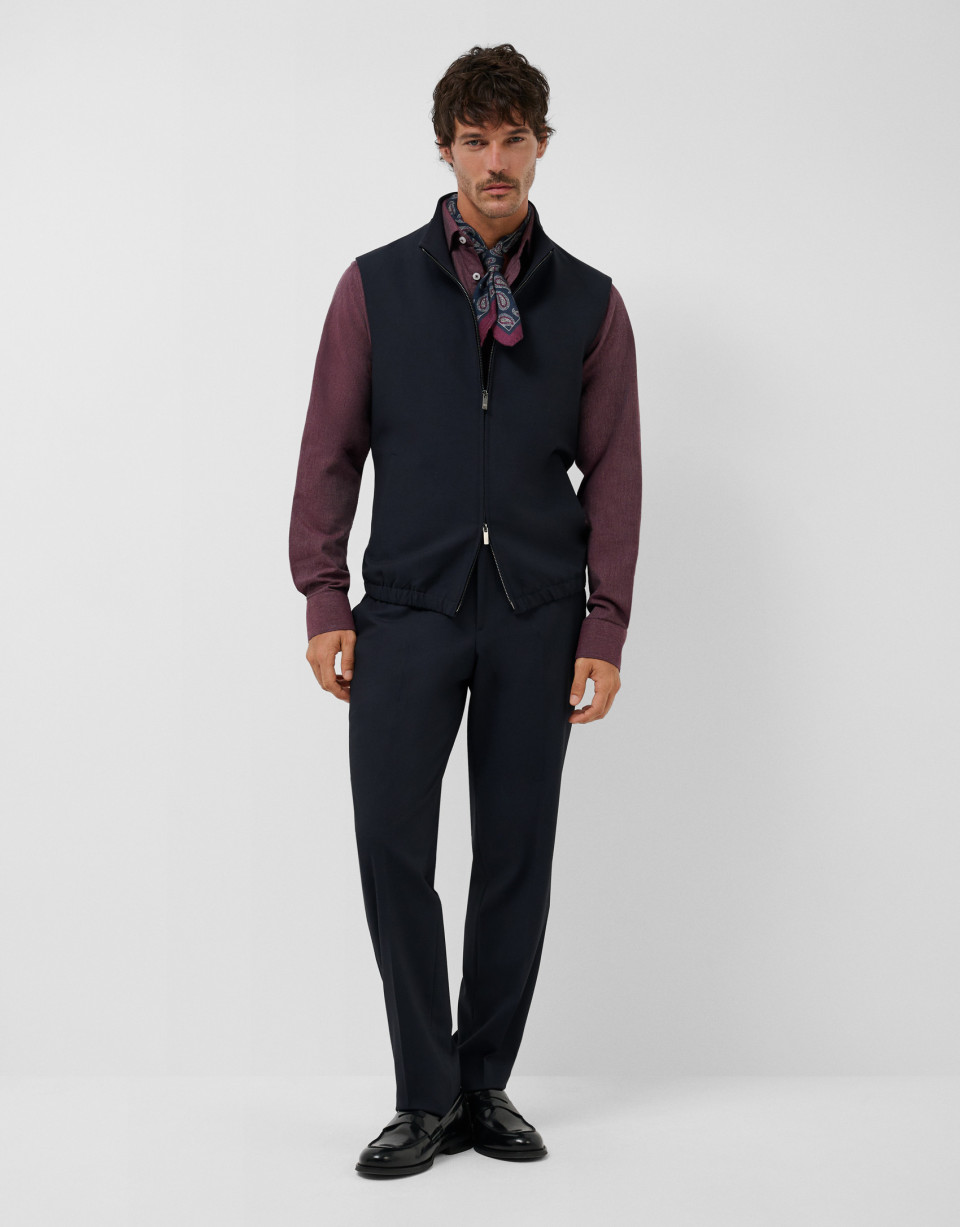 Anthracite gray padded vest - Hombre - AW2026 | Roberto Verino