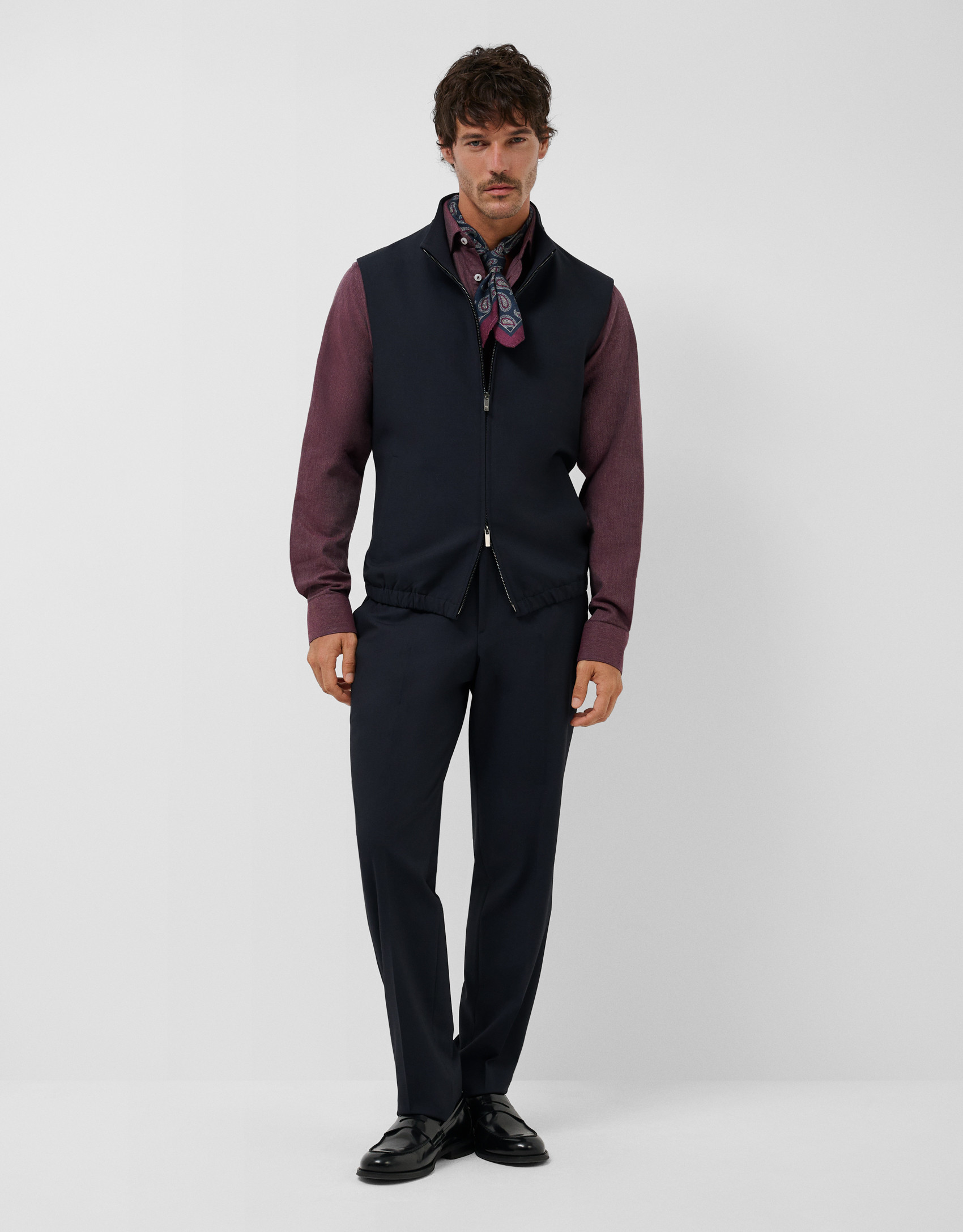 Anthracite gray padded vest - Hombre - AW2026 | Roberto Verino