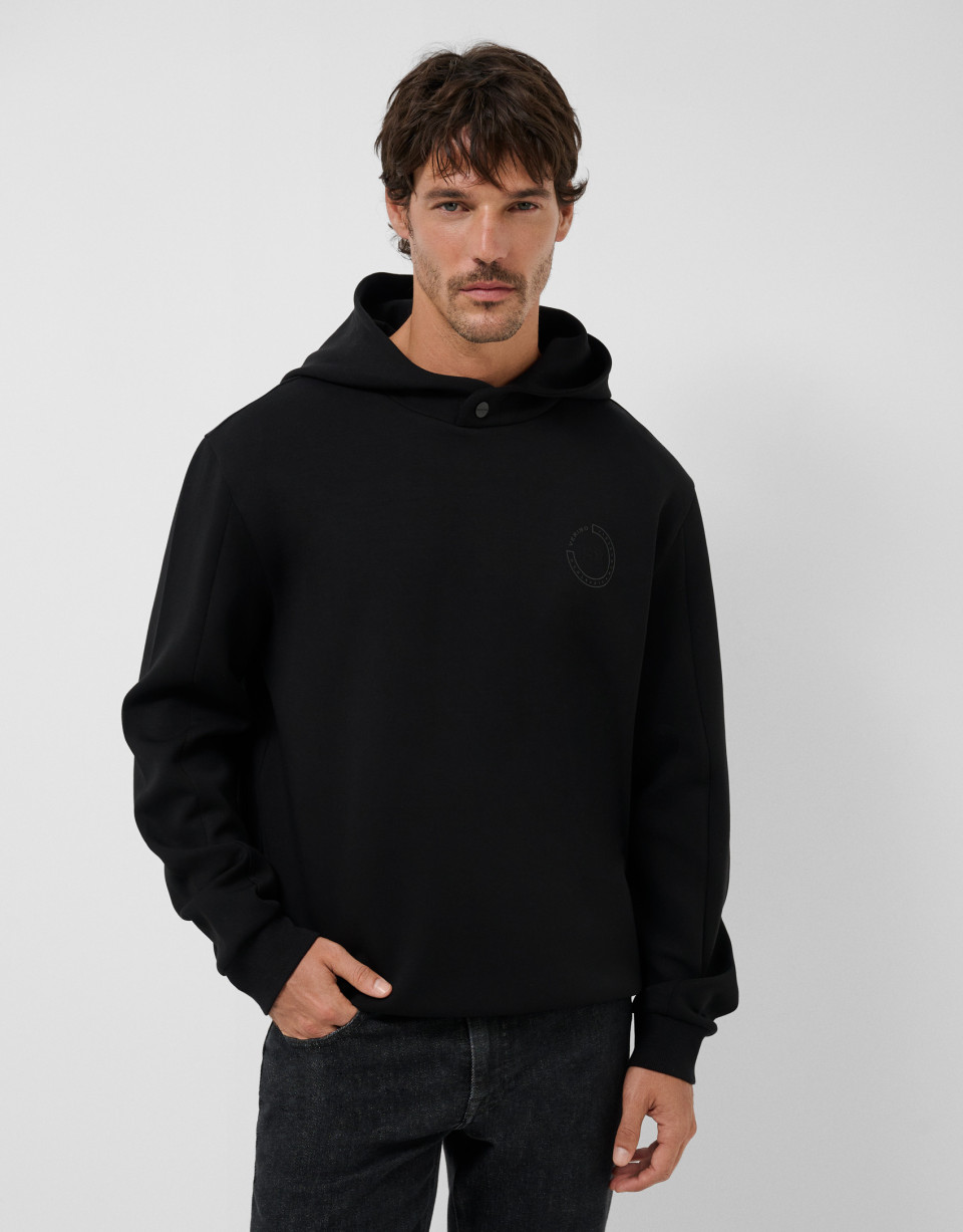 Sudadera capucha negro - Hombre - OI2026 | Roberto Verino