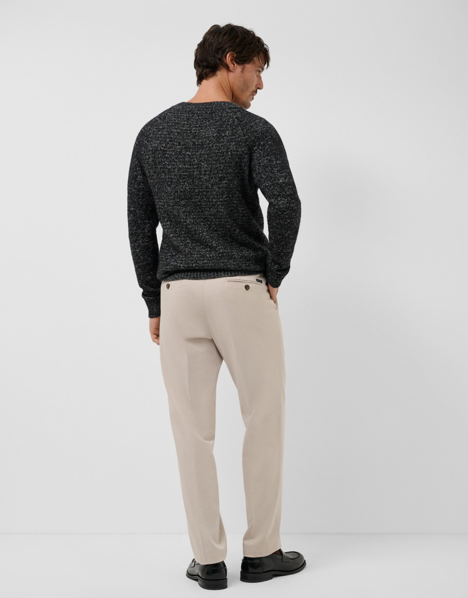 Jersey cuello pico gris melange - Hombre | Roberto Verino