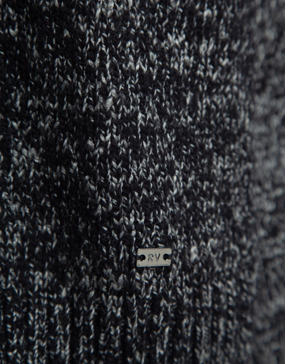 Jersey cuello pico gris melange - Hombre | Roberto Verino