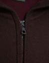 Brown wool hoodie and half-zip sweatshirt | Roberto Verino