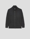 Charcoal gray smooth zipper jacket - Hombre | Roberto Verino