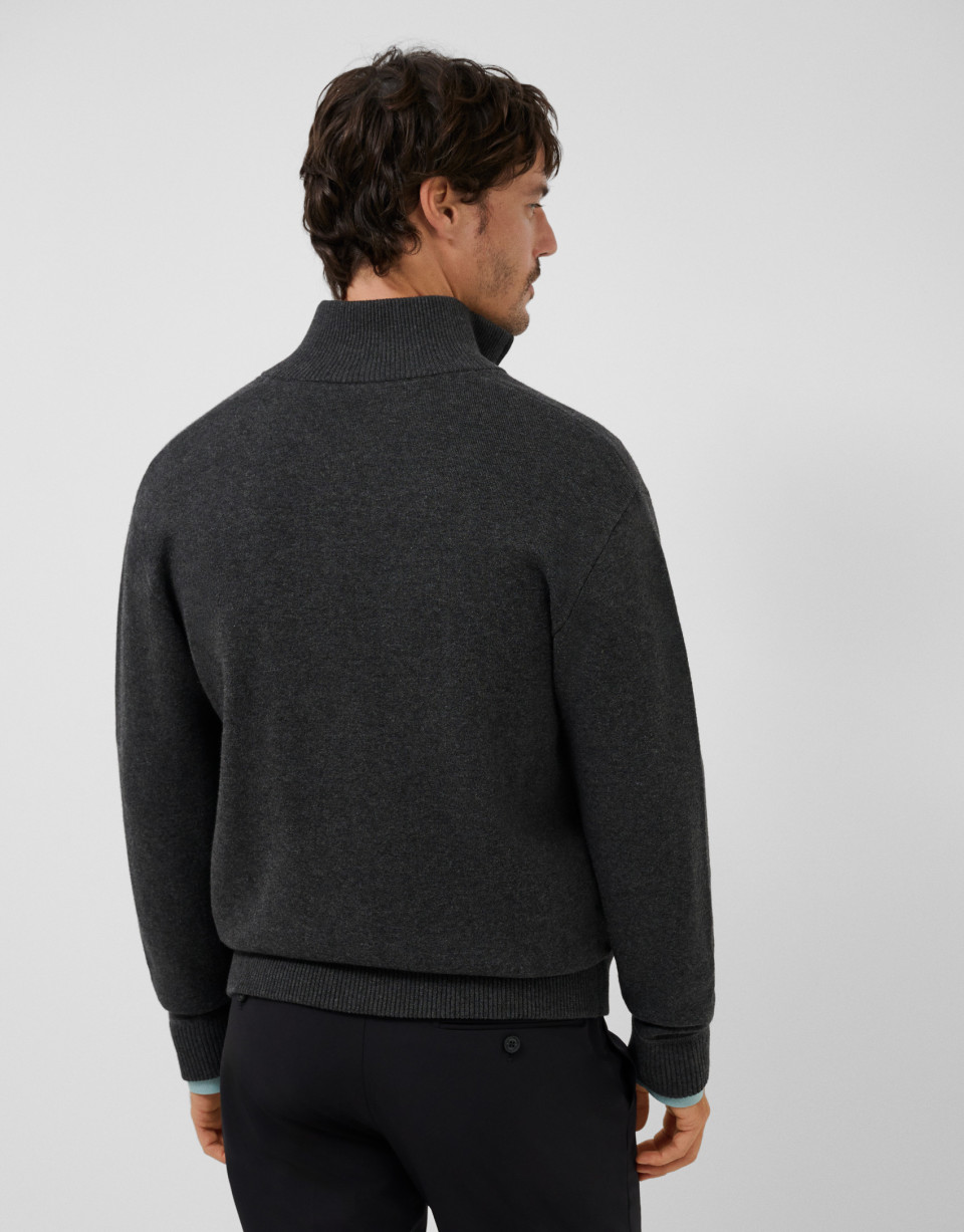 Chaqueta cremallera lisa gris marengo - Hombre | Roberto Verino