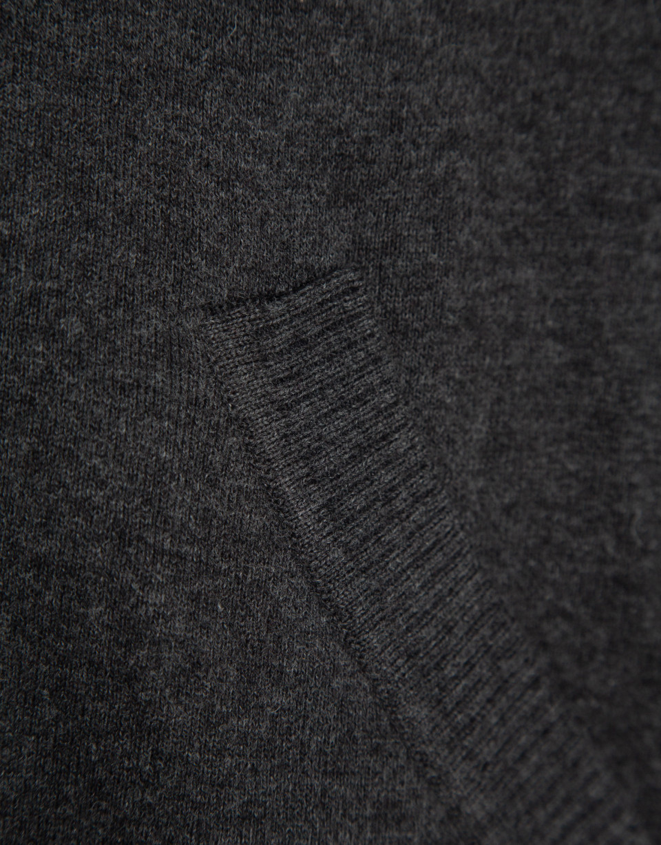 Charcoal gray smooth zipper jacket - Hombre | Roberto Verino