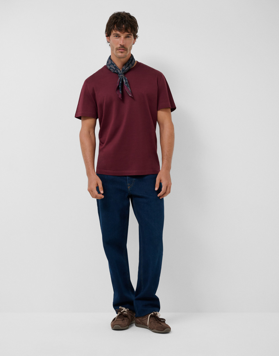 Cherry jacquard t-shirt - Hombre - AW2026 | Roberto Verino