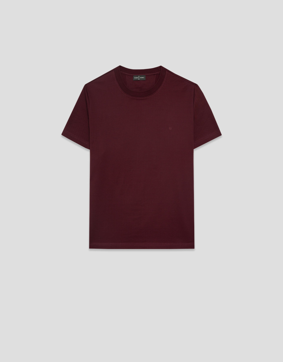 Camiseta jacquard cereza - Hombre - OI2026 | Roberto Verino