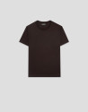 Brown jacquard t-shirt - Hombre - AW2026 | Roberto Verino