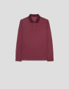 Polo manga larga jacquard tonos cereza - Hombre | Roberto Verino