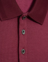 Polo manga larga jacquard tonos cereza - Hombre | Roberto Verino