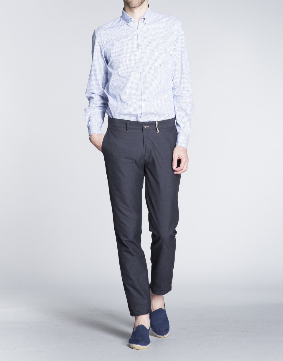 Navy blue light cotton sports pants
