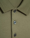 Polo manga larga jacquard tonos oliva - Hombre | Roberto Verino